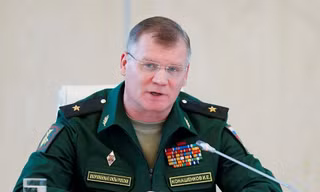 Người phát ngôn Quân đội Nga, Thiếu tướng Igor Konashenkov phát biểu trong buổi họp báo ở thủ đô Moskva