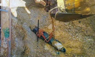 Phát hiện bom nặng 200kg khi thi công hệ thống thoát nước ở Hà Tĩnh