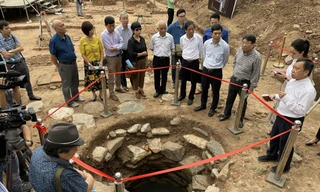 Giếng đá thời Lê Trung Hưng trong khu vực Hoàng thành Thăng Long. Ảnh: KỲ SƠN