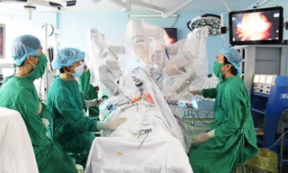 Hệ thống robot y tế tại Bệnh viện Bình Dân TPHCM. Ảnh: Vân Sơn