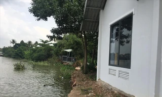 Khu vực sạt lở tại thành phố Biên Hòa