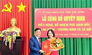Bà Hương nhận chức vụ Phó giám đốc Sở Lao động, Thương binh và Xã hội tỉnh Đắk Nông 