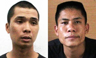 Thủ phạm vụ cướp, giết người Cường (trái) và Linh