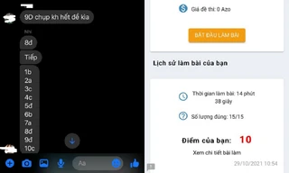 Nam sinh khoe "bí kíp" không cần làm vẫn được 10 điểm kiểm tra online, dân mạng tranh cãi