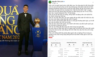 Đề cử Gương mặt trẻ Việt Nam tiêu biểu 2024 nhận Quả bóng Vàng, có hành động ý nghĩa