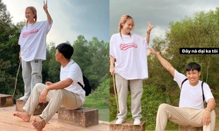 Cuối cùng Mũi trưởng Long cũng đăng ảnh chụp với Hậu Hoàng, gọi nữ YouTuber là "đại ka"