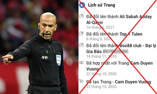 Netizen "tấn công" Facebook trọng tài bắt trận Việt Nam - UAE, ai ngờ là tài khoản pha-ke!