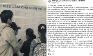 Sinh viên đi tìm việc bị lừa bắt cóc rồi trốn thoát ngoạn mục, trường đưa ra cảnh báo
