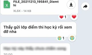 Thầy giáo gửi file điểm thi học kỳ, cả lớp hí hửng mở ra xem, nào ngờ là "một cú lừa"