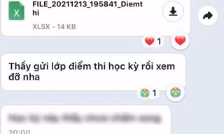 Thầy giáo gửi file điểm thi học kỳ, cả lớp hí hửng mở ra xem, nào ngờ là "một cú lừa"