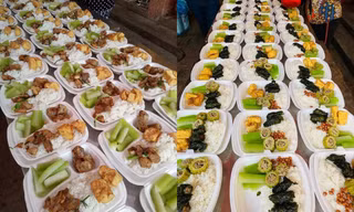 Hình ảnh suất cơm đầy đặn, ngon mắt trong khu cách ly ở Bắc Giang khiến ai nấy ấm lòng