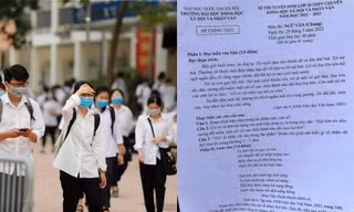 Đề môn Văn của trường chuyên tổ chức thi đầu tiên kỳ thi vào 10 ở Hà Nội: Quá an toàn cho thí sinh?