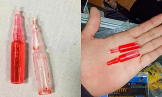 Hai em nhỏ ở Nghệ An nhập viện sau khi uống nhầm dung dịch lạ màu hồng