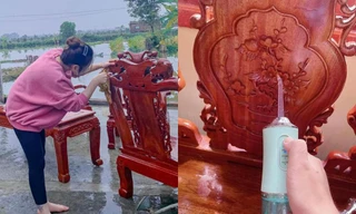 Dân mạng hào hứng cùng nhau chia sẻ kinh nghiệm lau dọn bàn ghế rồng phượng ngày Tết