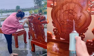 Dân mạng hào hứng cùng nhau chia sẻ kinh nghiệm lau dọn bàn ghế rồng phượng ngày Tết