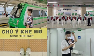 Bạn trẻ Hà Nội "rì-viu" nhanh ngày đầu đường sắt Cát Linh - Hà Đông vận hành chính thức