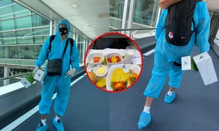 Cầu thủ tuyển Việt Nam về nước: Văn Hậu "toang" đồ bảo hộ, Văn Hoàng khoe suất ăn đặc biệt