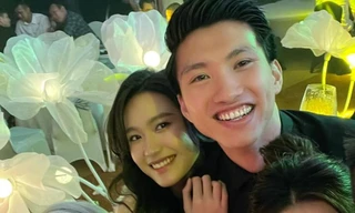 Đoàn Văn Hậu và Doãn Hải My lộ ảnh khoác tay tình tứ trong đám cưới cầu thủ Thành Chung