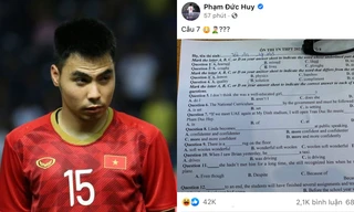 Cầu thủ Đức Huy đăng đề ôn tốt nghiệp lên Facebook, hóa ra chính anh xuất hiện trong đó!