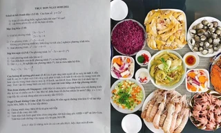 Teen thích thú với đề Toán toàn "đặc sản", giáo viên còn ưu tiên học trò tha hồ chọn món