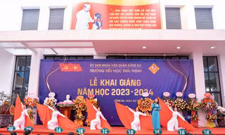 Tween trường Tiểu học Thái Thịnh rộn ràng đón năm học mới với lễ khai giảng đáng nhớ