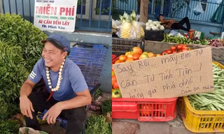 Anh bán rau siêu dễ thương ở Đồng Nai: Khách không đeo khẩu trang, bán đắt gấp đôi!