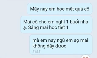 Học trò nhắn tin xin nghỉ học, phản ứng của cô giáo khiến dân mạng không ngừng "thả tim"