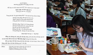 Đề thi Mỹ thuật của ĐH Kiến trúc Hà Nội khiến thí sinh vừa bối rối vừa hứng thú