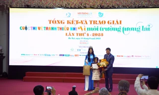 Tween lớp 3 đạt giải Nhất cuộc thi vẽ tranh thiếu nhi "Vì môi trường tương lai"