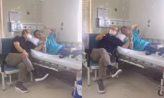 Khoảnh khắc cực đáng yêu của "bố Park" và Hùng Dũng: "Em ổn rồi, thầy yên tâm nhé!"