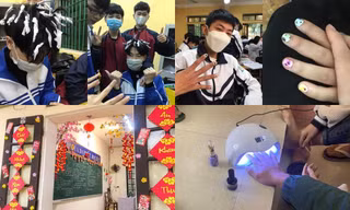 Học sinh rộn ràng trang trí lớp học, làm đẹp đón Xuân: Còn gì vui hơn đi học ngày gần Tết!
