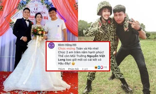 Đám cưới cặp đôi Sao Nhập Ngũ, netizen hỏi khi nào Mũi trưởng Long đi đến cái kết "có Hậu"