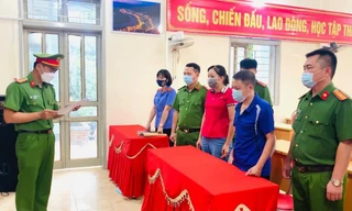 Cảnh sát bắt giữ bị can Cao Minh Tú.