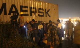 Hiện trường vụ tai nạn.