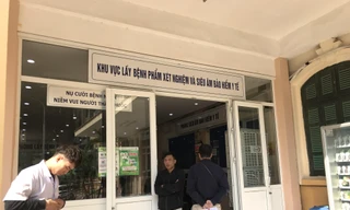 Một khu vực lấy bệnh phẩm xét nghiệm của BV Xanh Pôn Ảnh: T.Hà