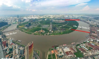 Vị trí dự kiến xây 2 cây cầu làm thay đổi diện mạo khu đô thị Thủ Thiêm 