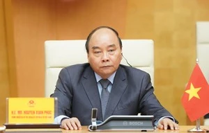 Thủ tướng Nguyễn Xuân Phúc dự Thượng đỉnh G20 trực tuyến. (Ảnh: VGP)