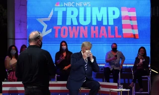 Ông Trump trong phiên hỏi đáp. (Ảnh: AP)