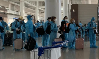 Các công dân Việt Nam ở Hàn Quốc được về nước. (Ảnh: Mofa)