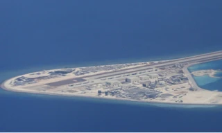 Đá Xu Bi thuộc quần đảo Trường Sa của Việt Nam. (Ảnh: AP)