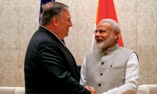 Ngoại trưởng Mỹ Mike Pompeo và người đồng cấp Ấn Độ Subrahmanyam Jaishankar. (Ảnh: Reuters)