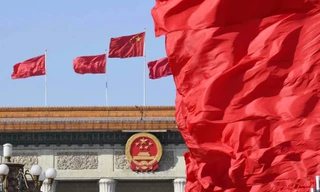 Trước trụ sở Quốc hội Trung Quốc. (Ảnh: Xinhua)