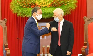 Tổng Bí thư, Chủ tịch nước Nguyễn Phú Trọng tiếp Thủ tướng Nhật Bản