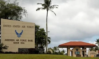 Trước căn cứ không quân Mỹ trên đảo Guam. (Ảnh: Reuters)