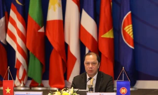 Thứ trưởng Nguyễn Quốc Dũng chủ trì hội nghị. (Ảnh: Mofa)