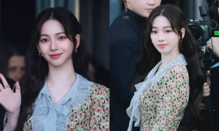 Karina aespa hóa "nàng thơ Prada", cân đẹp váy sến tại Milan Fashion Week 