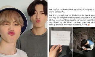 Tiếp viên hàng không chia sẻ kỷ niệm gặp, gửi thư tay cho Jung Kook - Jimin BTS