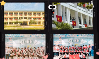 "Bản teen" đón Đại lễ: Trường rợp cờ đỏ sao vàng, nam sinh hát nhạc đỏ cực hay