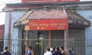 Chi nhánh ngân hàng ở Thái Bình bị cướp. Ảnh: D.V