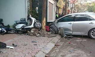 Hiện trường vụ tai nạn.